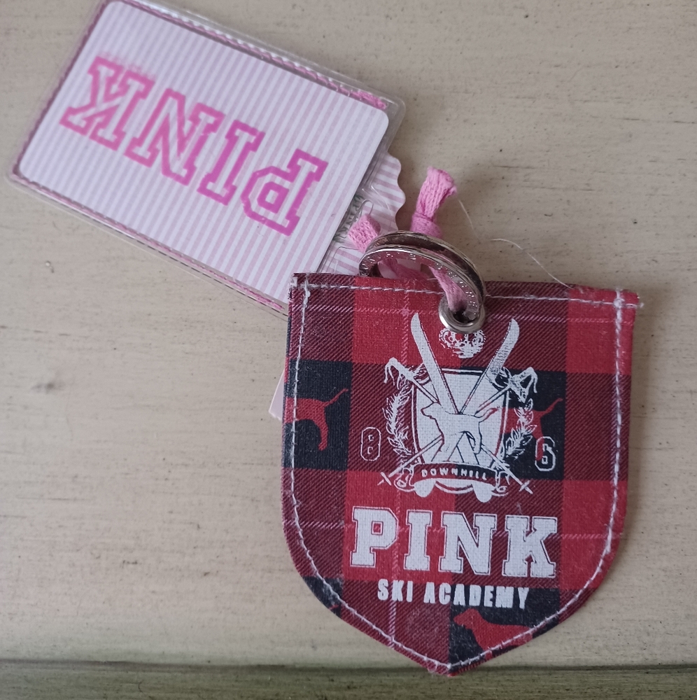 PINK Victoria's Secret Ski Academy Keychain Vintage!